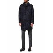 Blauw Bruin Blad Wol Jas Paul Smith , Black , Heren