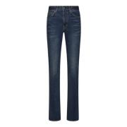 Blauwe Flared Denim Jeans Dameskleding Tom Ford , Blue , Dames