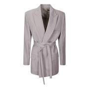 Gebelte jas voor stijlvolle uitstraling Victoria Beckham , Beige , Dam...