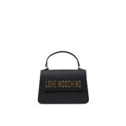 Bicolor Handtas Lente/Zomer Collectie Love Moschino , Black , Dames