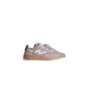 Gaatjes Sneaker met Metallic Details Via Vai , Gray , Dames