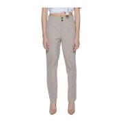 Cigarette Broek van Polyamide-Elastaan Street One , Beige , Dames