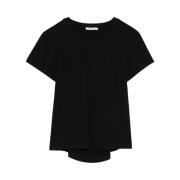 T-shirt met opening op de rug Patrizia Pepe , Black , Dames