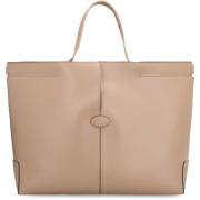 Leren Tote Tas met Afneembare Zak Tod's , Brown , Dames