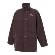 Bruine Katoenen Parka met Corduroy Kraag Rotate Birger Christensen , B...