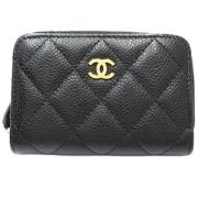 Pre-owned Leather wallets Chanel Vintage , Black , Unisex