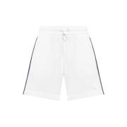 Logo Trim Shorts in Wit Moncler , White , Dames