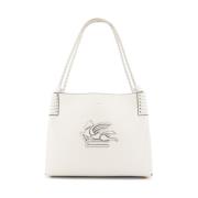 Iconische Bucket Bag met Interne Clutch Etro , White , Dames