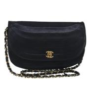 Pre-owned Leather shoulder-bags Chanel Vintage , Black , Dames