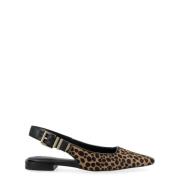 Luipaardprint Slingback Flats Michael Kors , Brown , Dames