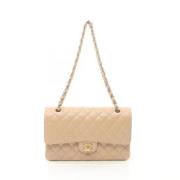 Pre-owned Leather chanel-bags Chanel Vintage , Yellow , Dames