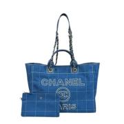 Pre-owned Canvas chanel-bags Chanel Vintage , Blue , Dames