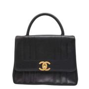 Pre-owned Leather chanel-bags Chanel Vintage , Black , Dames