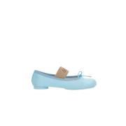 Blauwe Satijnen Ballerina Schoenen MM6 Maison Margiela , Blue , Dames