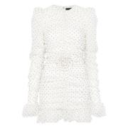 Witte Jurk met Geplooide Corsage Rotate Birger Christensen , White , D...