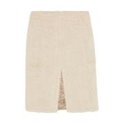 Elegante Zwarte Rok Dries Van Noten , Beige , Dames