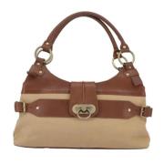 Pre-owned Canvas handbags Burberry Vintage , Brown , Dames