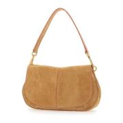 Kameel Suède Helena Round Tas Gianni Chiarini , Beige , Dames