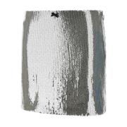 Zilveren Mini Rok met Pailletten Rotate Birger Christensen , Gray , Da...