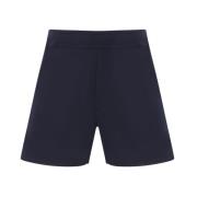 Blauwe Shorts Elastische Taille Rits Zakken Cfcl , Blue , Dames