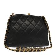 Pre-owned Leather chanel-bags Chanel Vintage , Black , Dames