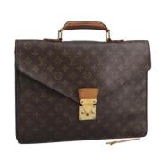 Pre-owned Canvas briefcases Louis Vuitton Vintage , Brown , Dames