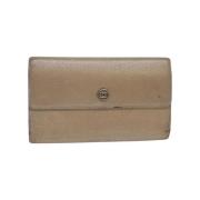 Pre-owned Leather wallets Chanel Vintage , Beige , Dames