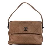 Pre-owned Leather chanel-bags Chanel Vintage , Brown , Dames