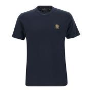 Blauw Katoenen T-shirt met Phoenix Logo Belstaff , Blue , Heren