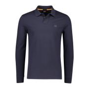 Lange mouw donkerblauwe polo Hugo Boss , Blue , Heren