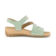 Verstelbare Velcro Strap Dames Sandaal - Groen Gabor , Green , Dames