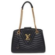 Pre-owned Leather shoulder-bags Louis Vuitton Vintage , Black , Dames