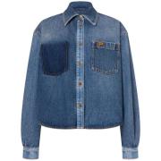 Blauwe Patchwork Denim Overhemd Philosophy di Lorenzo Serafini , Blue ...