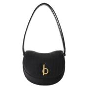 Leather handbags Burberry , Black , Dames