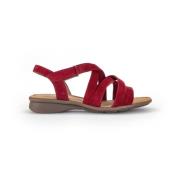 Rode suède sandalen Gabor , Red , Dames