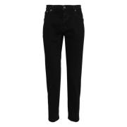 Zwarte Slim Fit Bull Jeans Dondup , Black , Heren