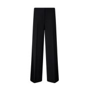 Wijde Pijp Wollen Broek Pinko , Black , Dames