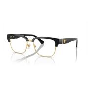 Zwart Goud Logo Brillen Monturen Versace , Black , Unisex