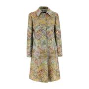 Op Maat Gemaakte Paisley Print Jas Etro , Green , Dames