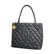 Pre-owned Leather chanel-bags Chanel Vintage , Black , Dames