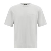 Pima Katoenen Gebreid T-shirt Boggi Milano , Blue , Heren