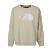 Beige Logo Sweatshirt met Fleece Interieur The North Face , Beige , He...