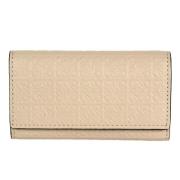 Pre-owned Leather key-holders Loewe Pre-owned , Beige , Dames