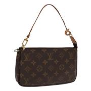 Pre-owned Canvas clutches Louis Vuitton Vintage , Brown , Dames