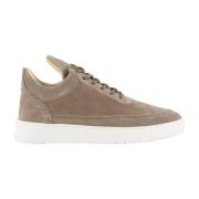 Lage Top Suède Aarde Schoenen Filling Pieces , Beige , Heren