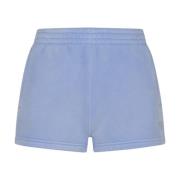 Terry Sweatshort met Puff Paint Logo Alexander Wang , Blue , Dames