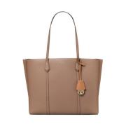 Bruin leren tote tas Tory Burch , Brown , Dames