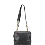 Pre-owned Leather shoulder-bags Chanel Vintage , Black , Dames