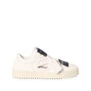 Witte Vetersneaker met Geribbelde Zool Off White , White , Heren