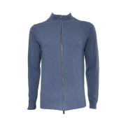 Ritssluiting Gebreide Vest - Blauw Daniele Fiesoli , Blue , Heren